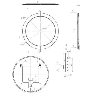 Зеркало La Fenice Terra FNC-02-TER-C-80 бежевое матовое 80 см